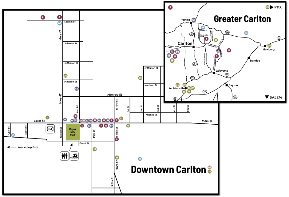Map of Downtown Carlton by Carlton Business Association